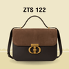Luxury Suede Dual Tone Ladies Handbag ZTS-CR-122