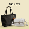 Exclusive 2-in-1 Combo: Stylish Black Textured Tote Bag & Elegant Brown Crossbody Sling Bag 063 / 075