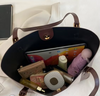 Sophisticated Two-Tone Structured Shoulder Bag ZTS-CR-059