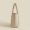 Luxury Beige & Tan Scarf Tote Bag With Scarf Decorated in Pakistan ZTS-CR-078
