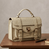 Vintage Crinkled Ladies Satchel Dual Buckle Strap ZTS-CR-163