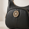 Crescent Hobo Ladies Handbag Circular Filigree Emblem ZTS-CR-165