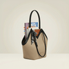 Luxury Ribbon-Accent Pleated Tote Bag (ZTS-CR-045)
