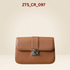 Classic Tan  PU Leather Crossbody Bag with Metallic Lock ZTS_CR_097