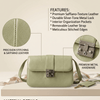 Classic Tan  PU Leather Crossbody Bag with Metallic Lock ZTS_CR_097