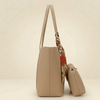 Trendy Brown Tote Bag with Scarf & Pouch ZTS-CR-049