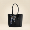 Luxury Beige & Tan Scarf Tote Bag With Scarf Decorated in Pakistan ZTS-CR-078