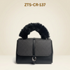 Modern Handbag Statement Fur-Handle Bag ZTS-CR-137