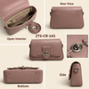 Luxury Structured Ladies Shoulder Bag Metallic Lock ZTS-CR-143